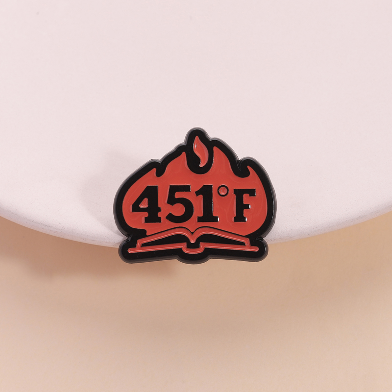 Science Buddies - Przypinka emaliowana Fahrenheit 451, powieść science