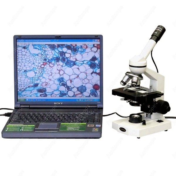 Microscope Compound 40X - Mikroskop monokularowy AmScope serii M600 dla