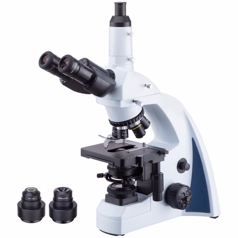 Amscope Microscope Compound 40X-1000X - Trójokularowy mikroskop AmScope z korekcją nieskończoności