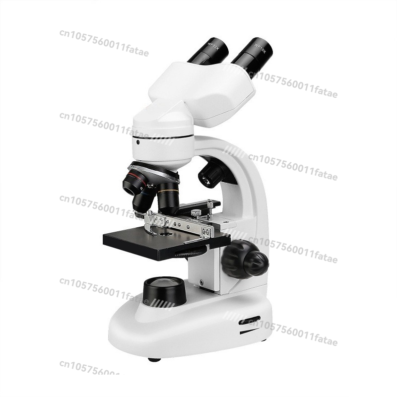 Microscope Compound 40X - Mikroskop dwukomorowy SV605 biało-czarny [40x-1600x]