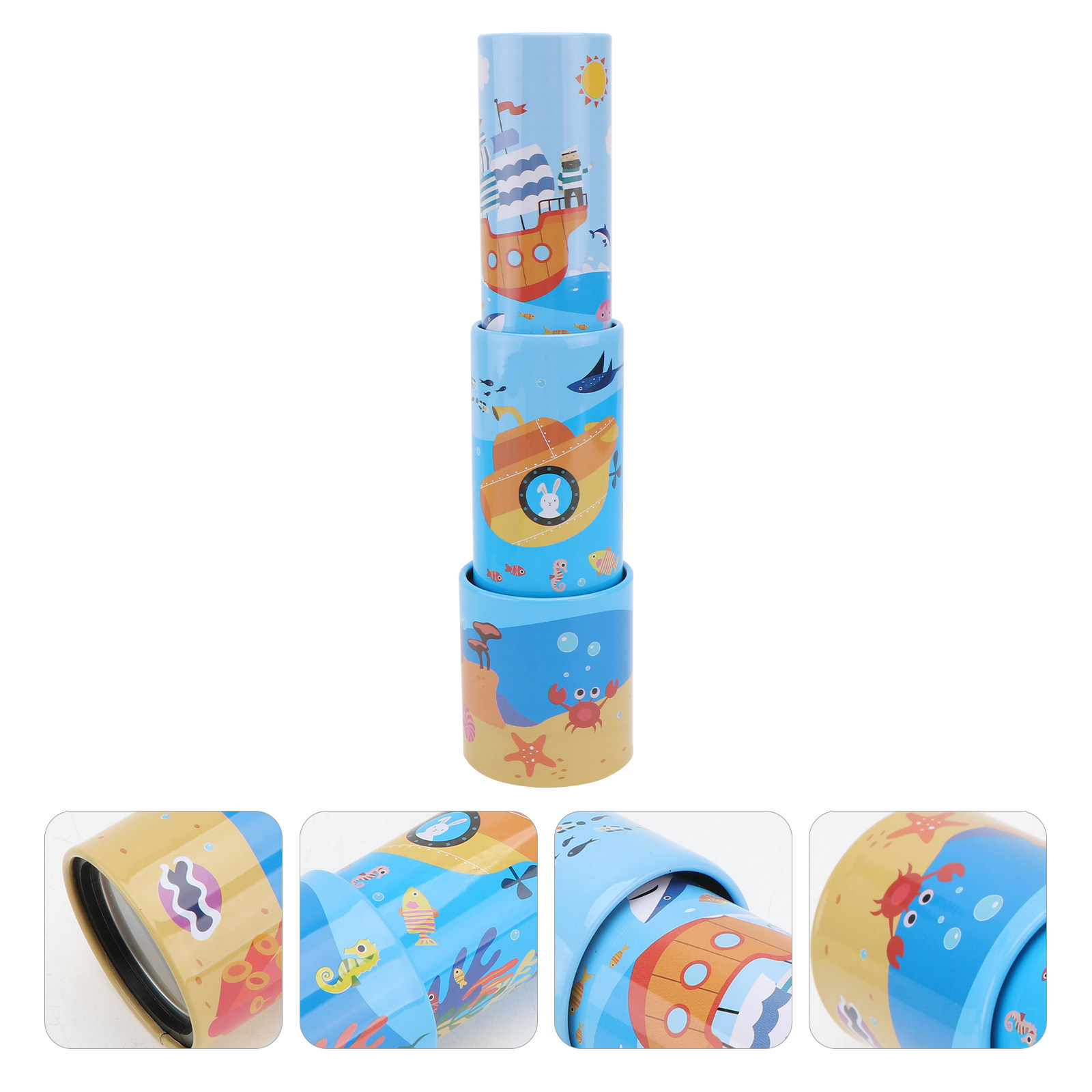 Science Toys - 1 szt. Mały, lekki, cynowany teleskop