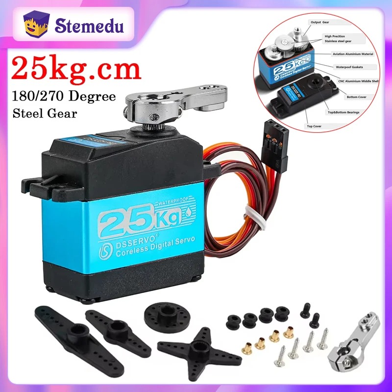 Robot Arm Motor - DS3225 Pro 25kg Bezrdzeniowy Cyfrowy Serwo