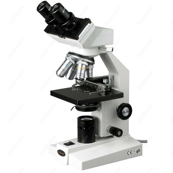 Amscope Microscope Compound 40X-1000X - Mikroskop biologiczny dwuokularowy AmScope serii B100,