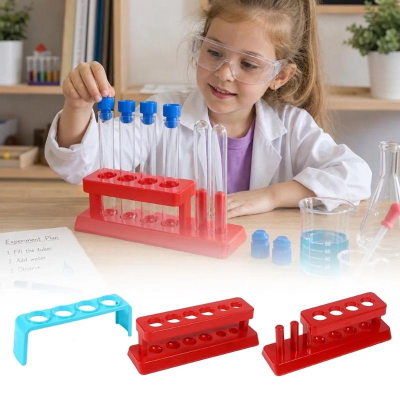 Science Experiment - Plastikowy stojak na probówki, pogrubiony, trwały,