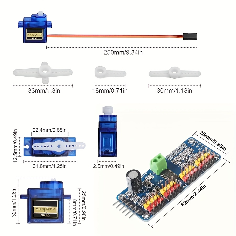 5 szt. serwomotorów SG90 9G +  – Robot Arm Motor recenzja i cena
