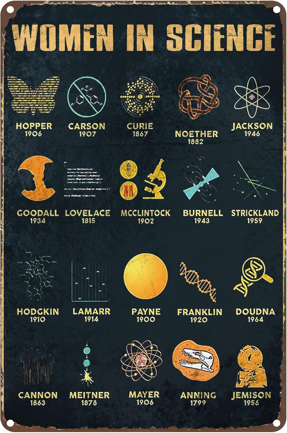 1p, Motywacyjny metalowy znak  – Science Nursery recenzja i cena