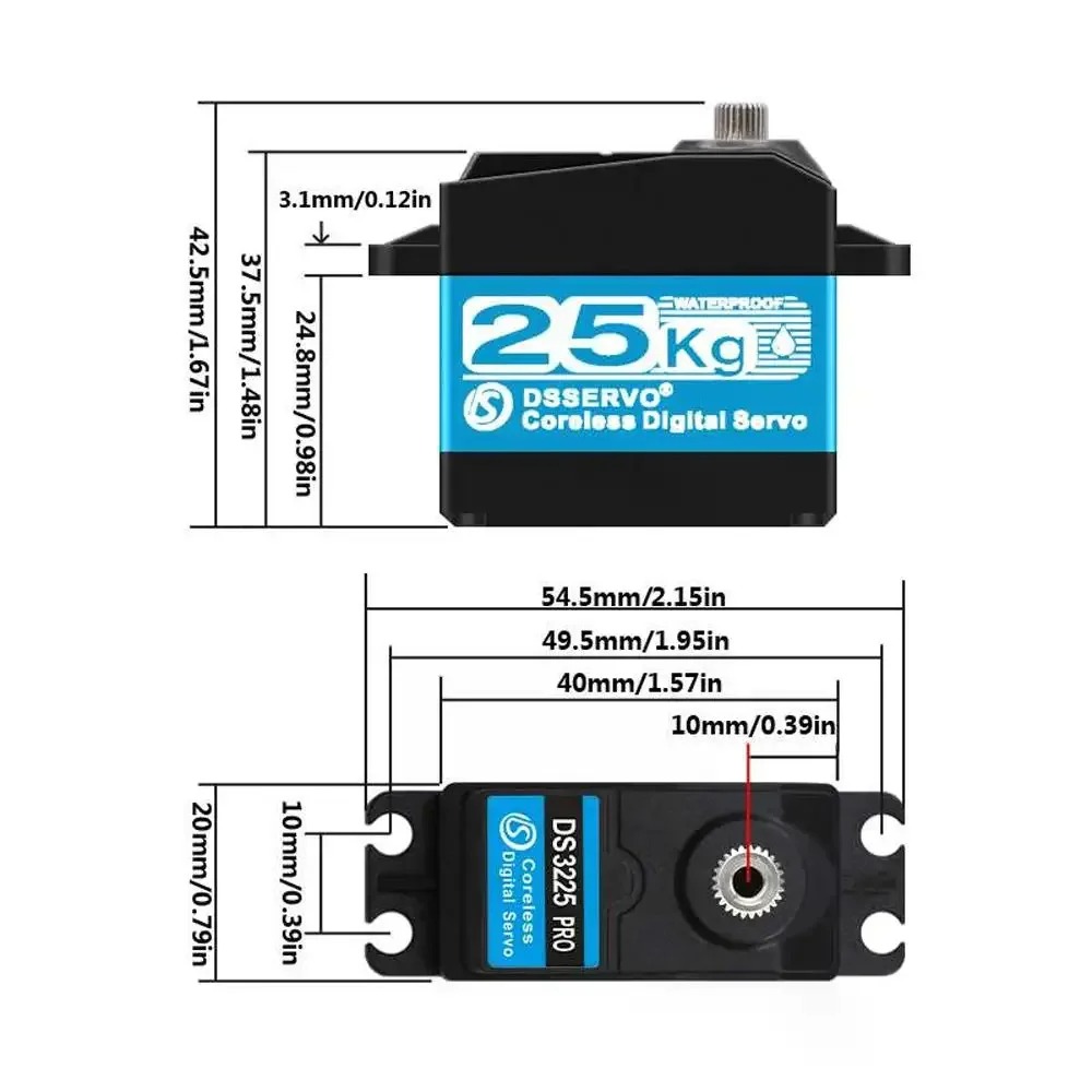 DS3225 Pro 25kg Bezrdzeniowy C – Robot Arm Motor recenzja i cena